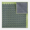 View 4 of product Floral Green Pocket Square in Silk