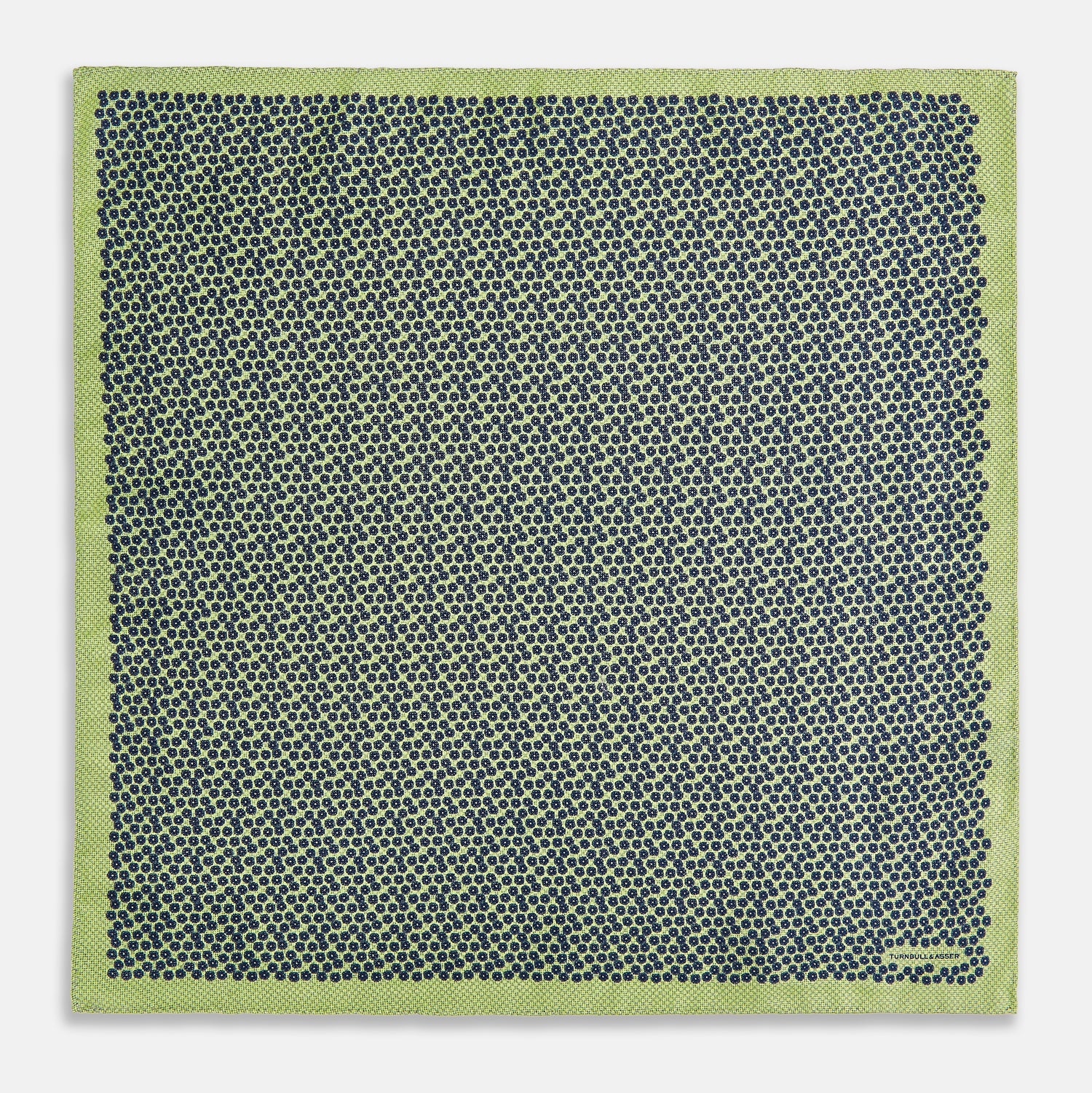 View 5 of product Floral Green Pocket Square in Silk