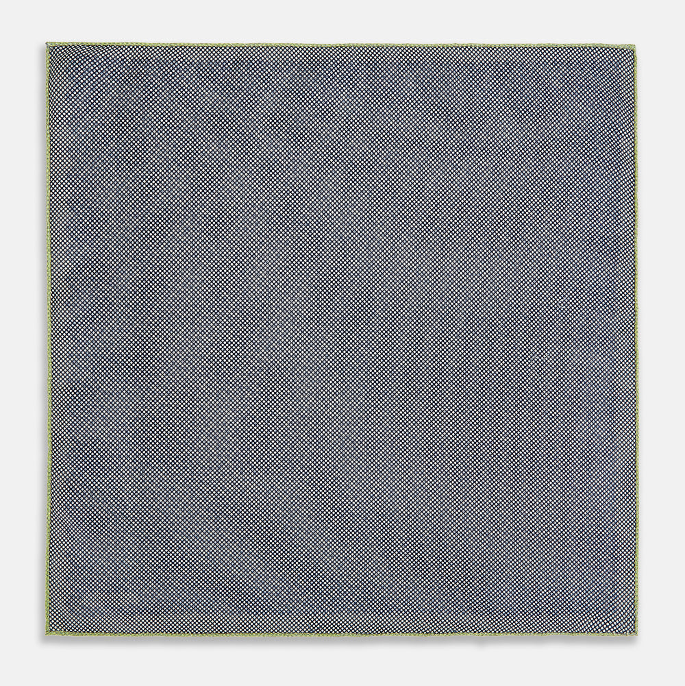 Floral Green Pocket Square in Silk