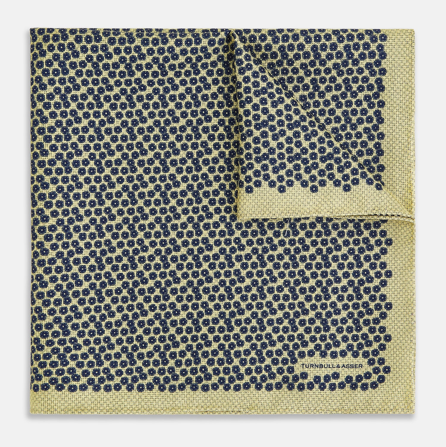 View 2 of product Floral Yellow Pocket Square in Silk