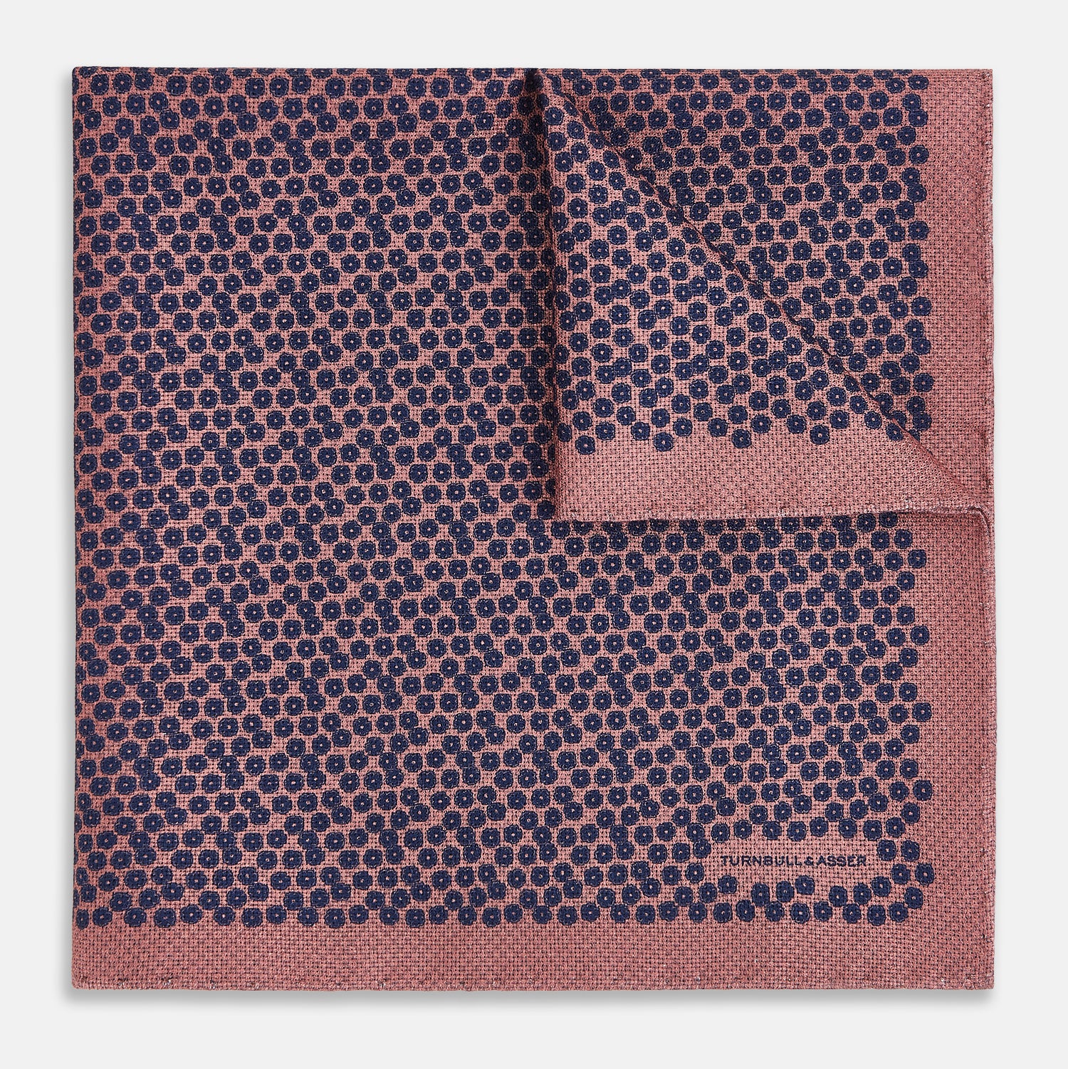 View 2 of product Floral Pink Pocket Square in Silk