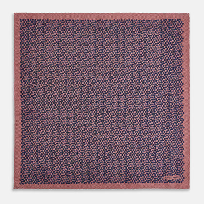 Floral Pink Pocket Square in Silk Image 4