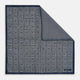Geometric Navy Tile Pocket Square in Silk