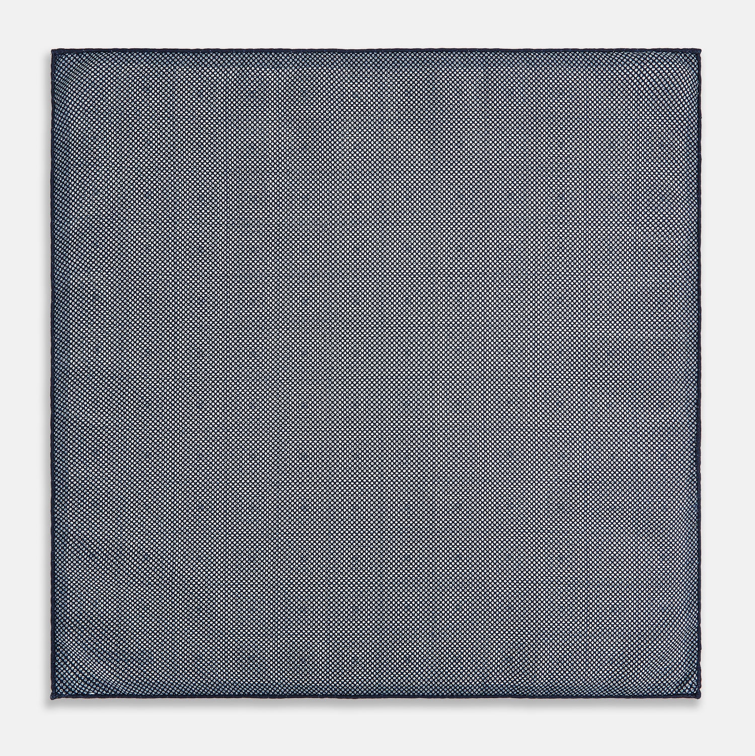 View 6 of product Geometric Navy Tile Pocket Square in Silk