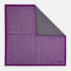 View 1 of product Geometric Purple Tile Pocket Square in Silk