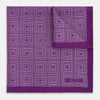 View 2 of product Geometric Purple Tile Pocket Square in Silk