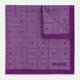 Geometric Purple Tile Pocket Square in Silk