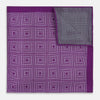 View 4 of product Geometric Purple Tile Pocket Square in Silk
