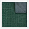 View 4 of product Geometric Green Tile Pocket Square in Silk