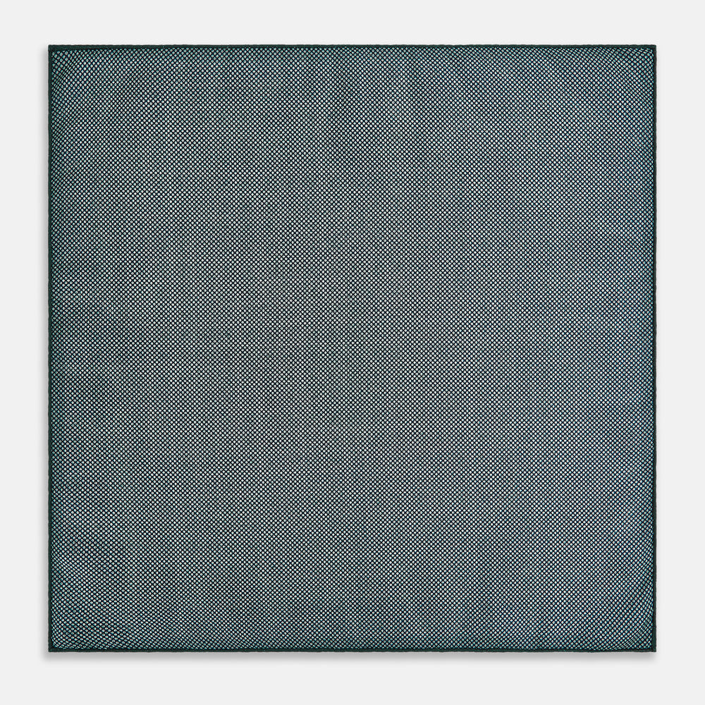 Geometric Green Tile Pocket Square in Silk