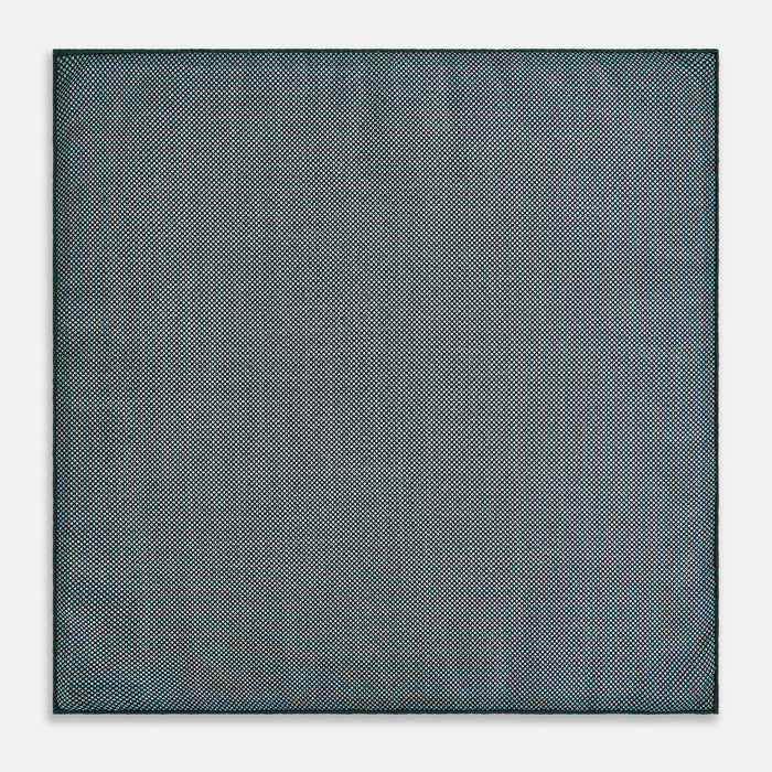 Geometric Green Tile Pocket Square in Silk Image 5