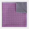View 4 of product Geometric Lilac Tile Pocket Square in Silk