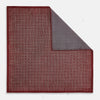 View 1 of product Geometric Burgundy Tile Pocket Square in Silk