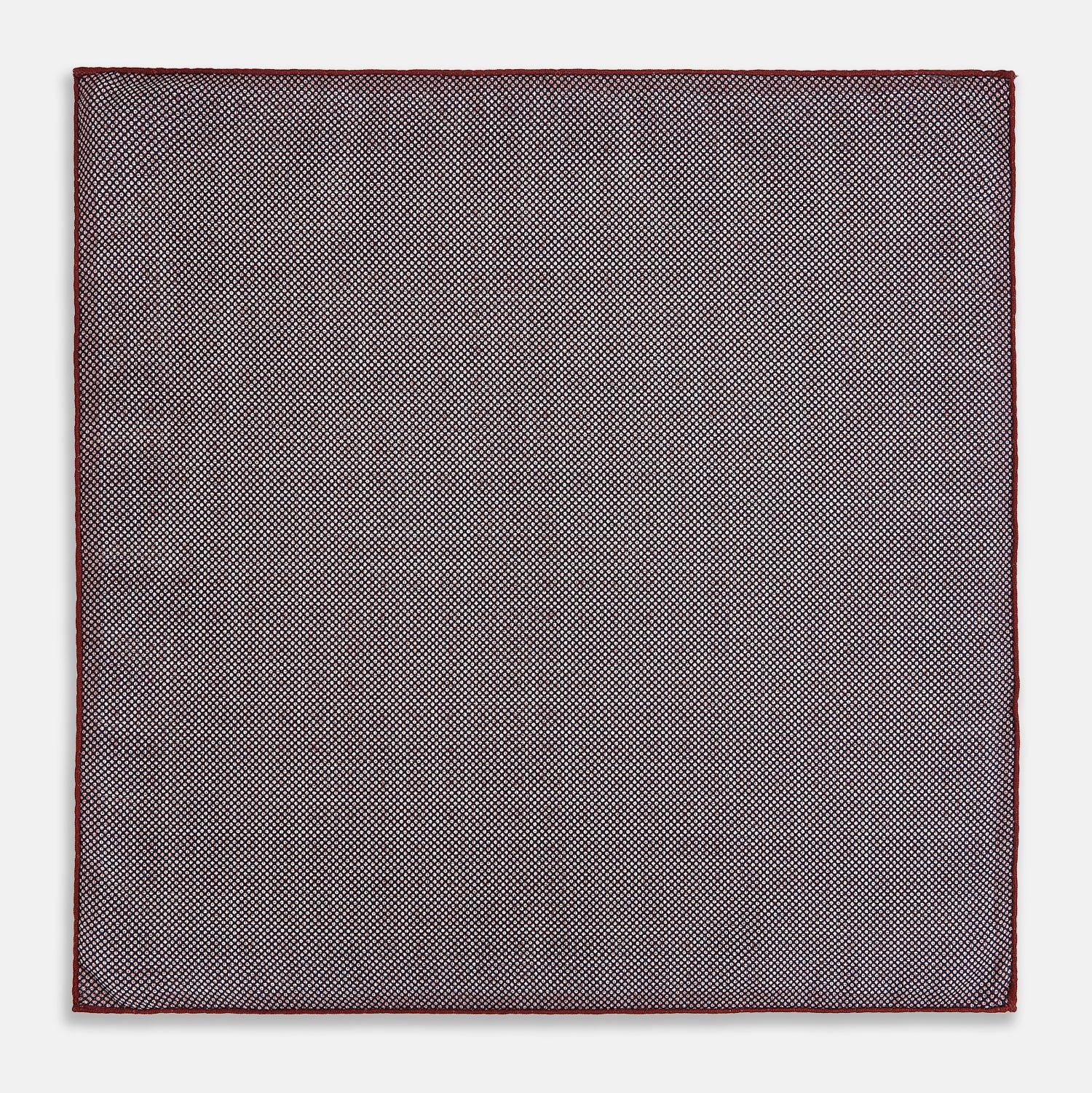 View 6 of product Geometric Burgundy Tile Pocket Square in Silk
