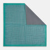 View 3 of product Geometric Green Pocket Square in Silk