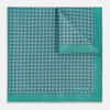 View 1 of product Geometric Green Pocket Square in Silk