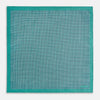 View 5 of product Geometric Green Pocket Square in Silk