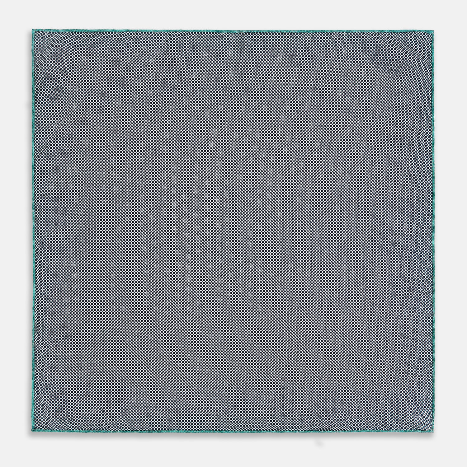 View 6 of product Geometric Green Pocket Square in Silk