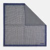View 1 of product Geometric Blue Pocket Square in Silk