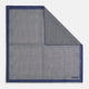 Geometric Blue Pocket Square in Silk