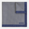 View 2 of product Geometric Blue Pocket Square in Silk