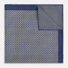 View 4 of product Geometric Blue Pocket Square in Silk