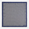 View 5 of product Geometric Blue Pocket Square in Silk