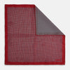 View 3 of product Geometric Red Pocket Square in Silk