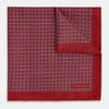 View 1 of product Geometric Red Pocket Square in Silk