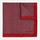 Geometric Red Pocket Square in Silk