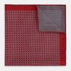 View 4 of product Geometric Red Pocket Square in Silk