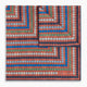 Orange Dots and Floral Tile Double-Sided Silk Pocket Square OS