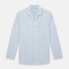 View 1 of product Pale Blue Fine Micro Check Pyjama Shirt