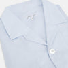 View 2 of product Pale Blue Fine Micro Check Pyjama Shirt