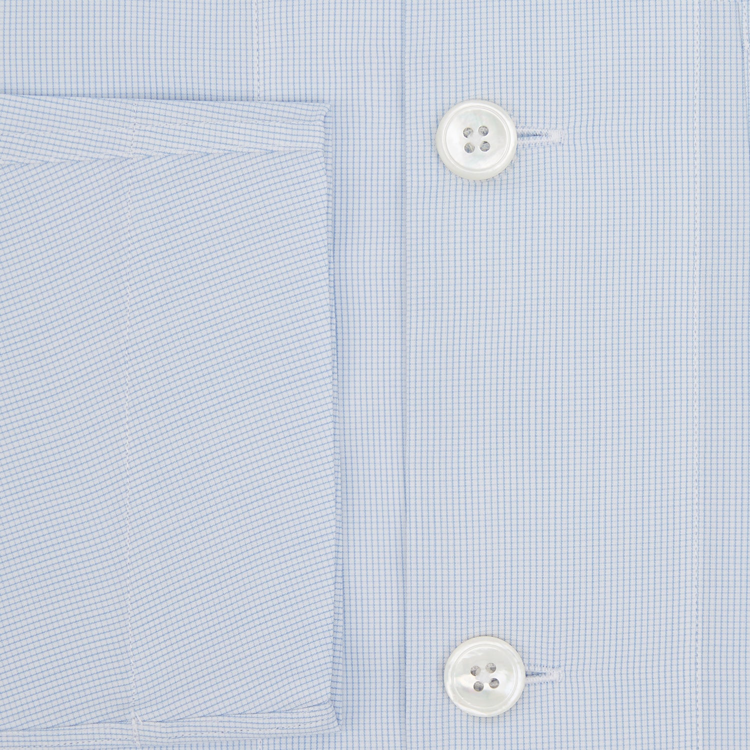 Pale Blue Fine Micro Check Pyjama Shirt