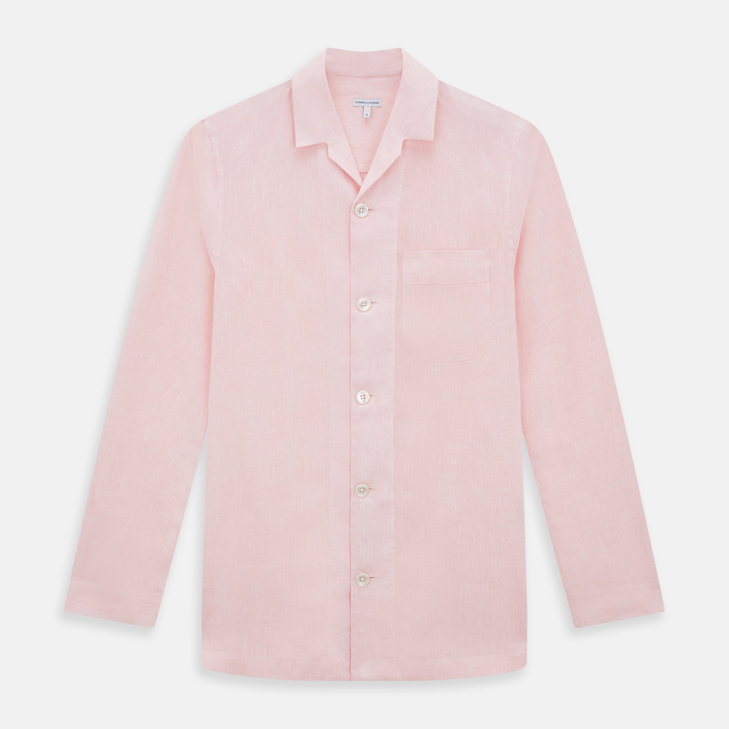 View 1 of product Pale Pink Linen Pyjama Shirt
