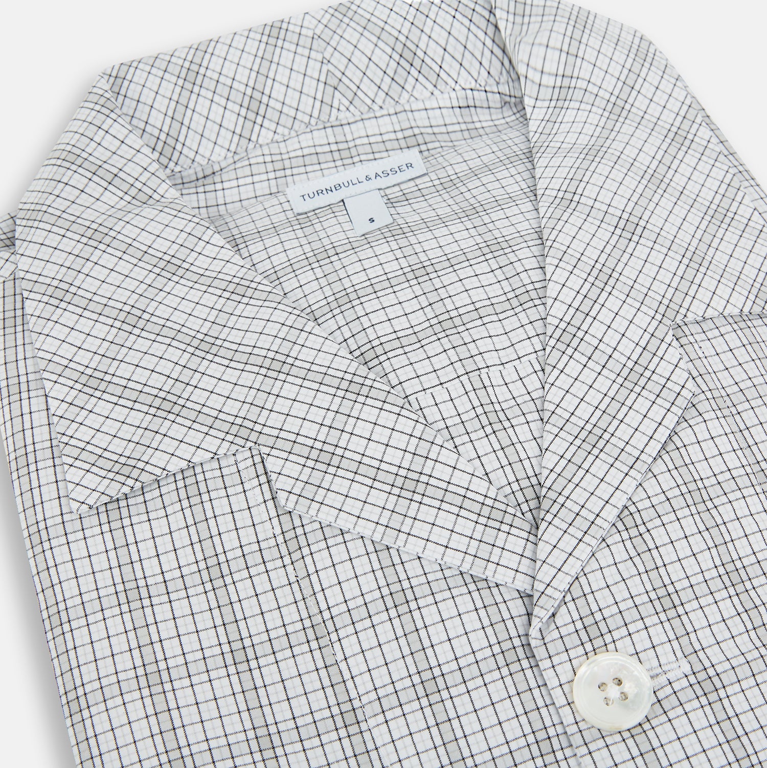 View 2 of product Grey Fine Multi Graph Check Pyjama Shirt
