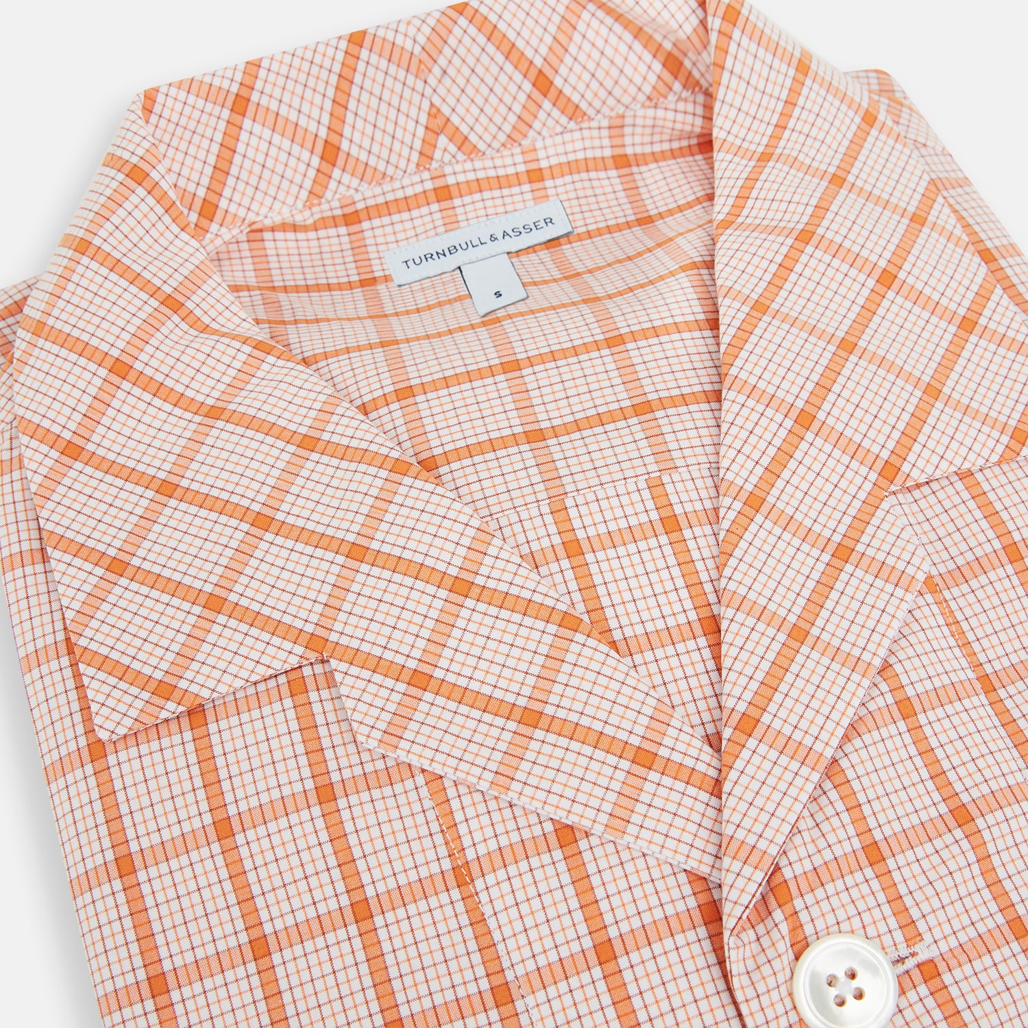 View 2 of product Orange Graph Overlay Check Pyjama Shirt