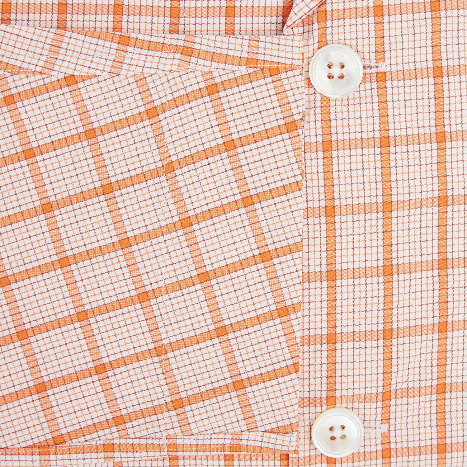 View 4 of product Orange Graph Overlay Check Pyjama Shirt