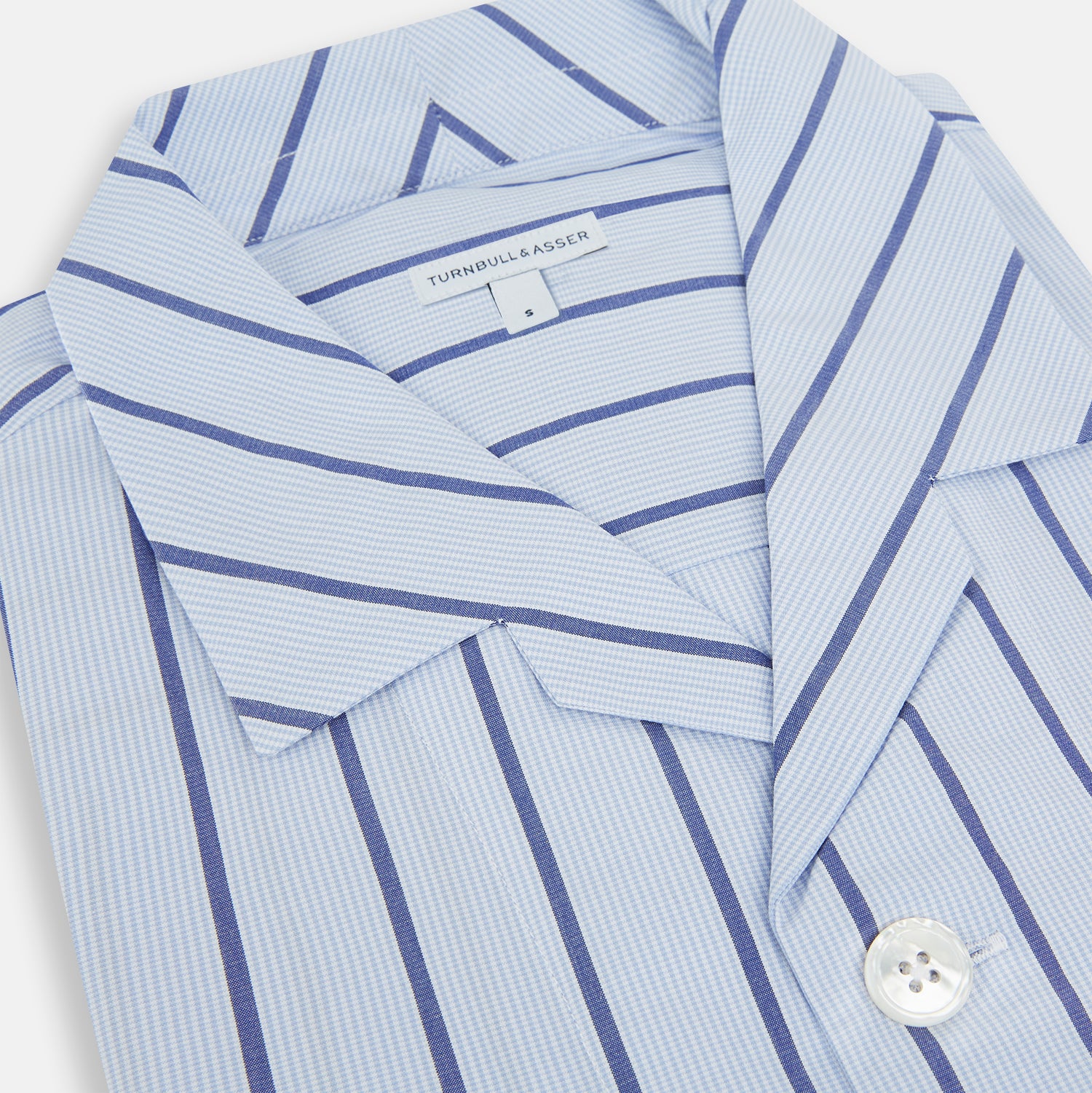 View 2 of product Blue Track Stripe Pyjama Shirt