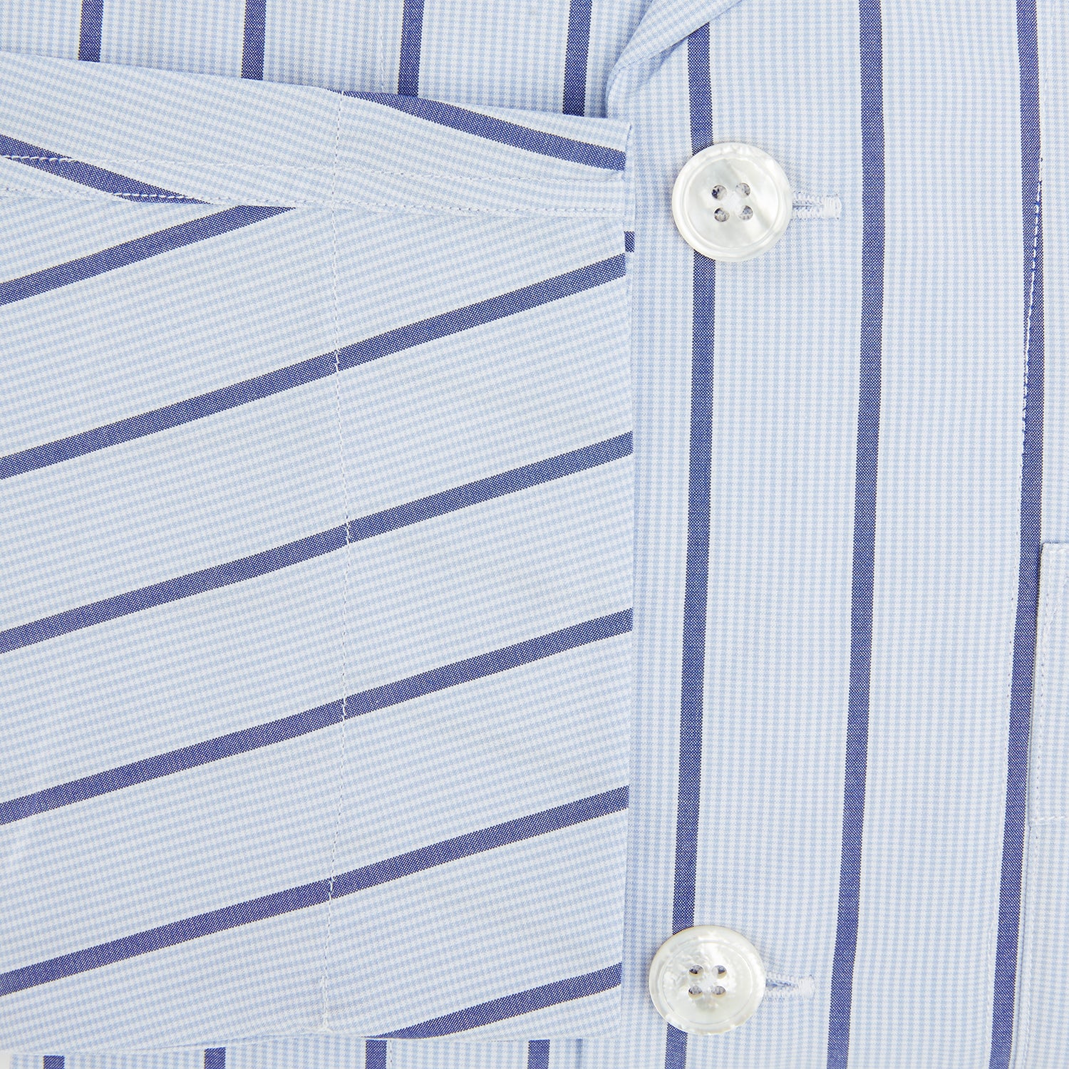 View 4 of product Blue Track Stripe Pyjama Shirt