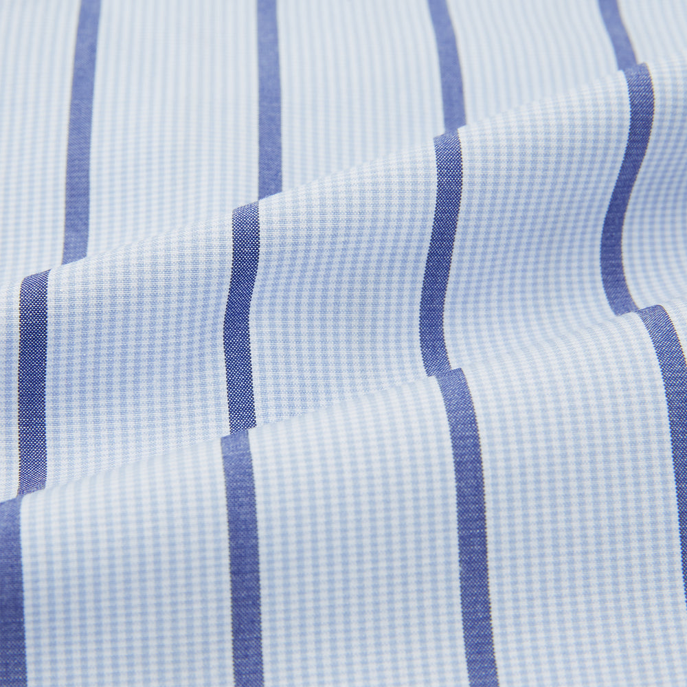 Blue Track Stripe Pyjama Shirt