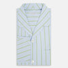 View 5 of product Light Green and Blue Stripe Pyjama Shirt