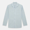 View 1 of product Light Green and Blue Stripe Pyjama Shirt