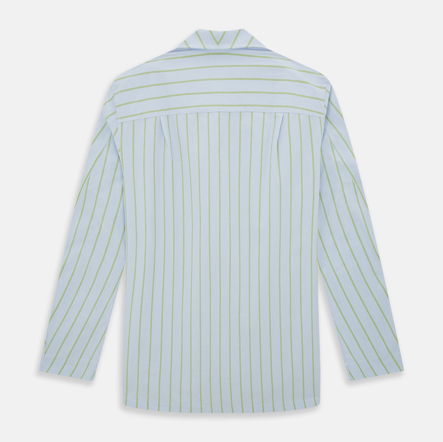 View 3 of product Light Green and Blue Stripe Pyjama Shirt