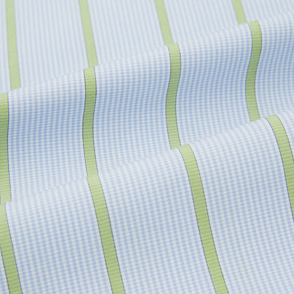 Light Green and Blue Stripe Pyjama Shirt Image 5