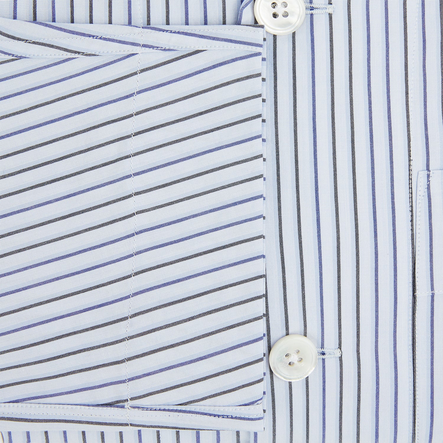 View 4 of product Blue Shadow Pinstripe Pyjama Shirt