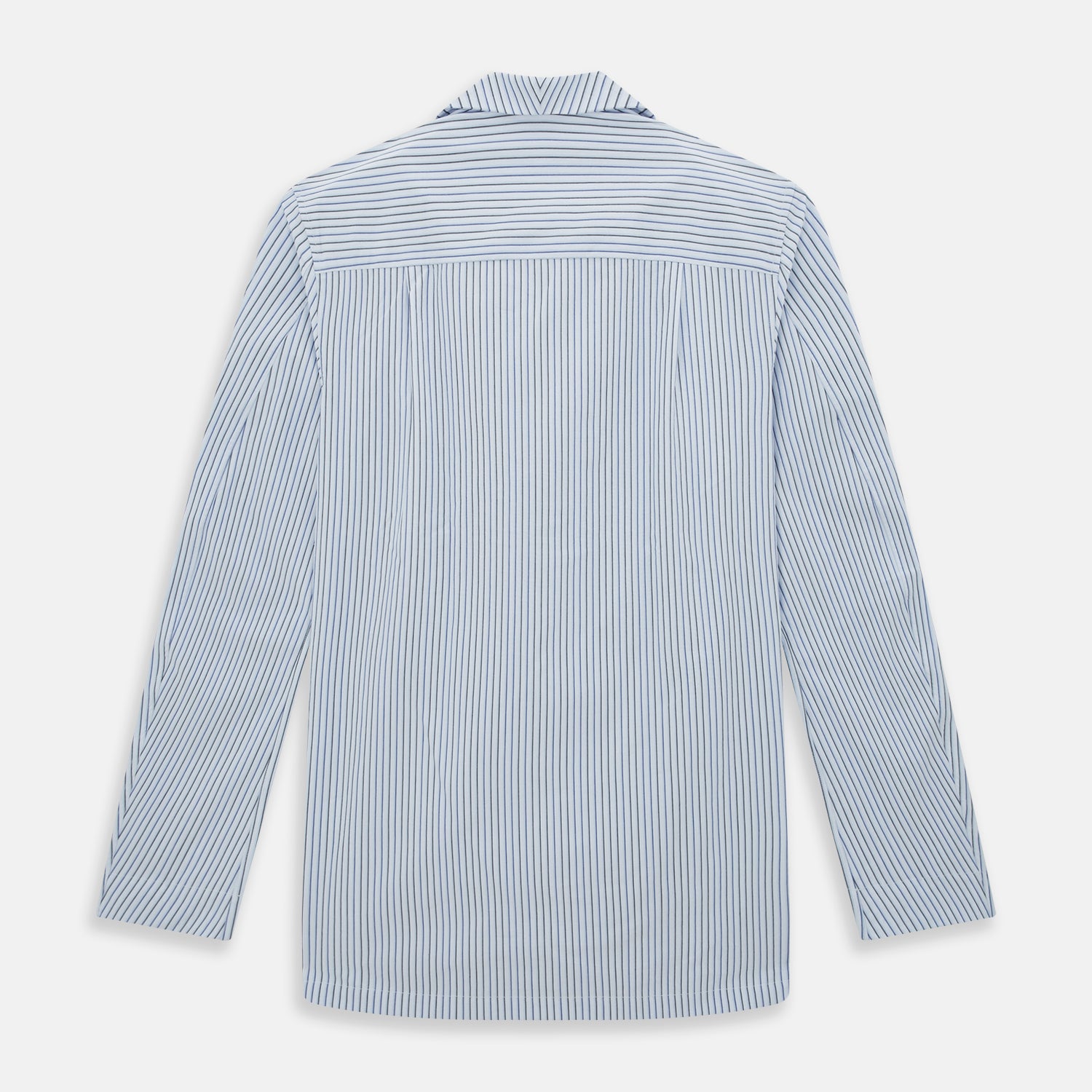 View 3 of product Blue Shadow Pinstripe Pyjama Shirt