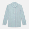View 1 of product Green and Blue Shadow Pinstripe Pyjama Shirt