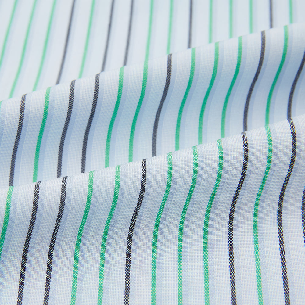 Green and Blue Shadow Pinstripe Pyjama Shirt